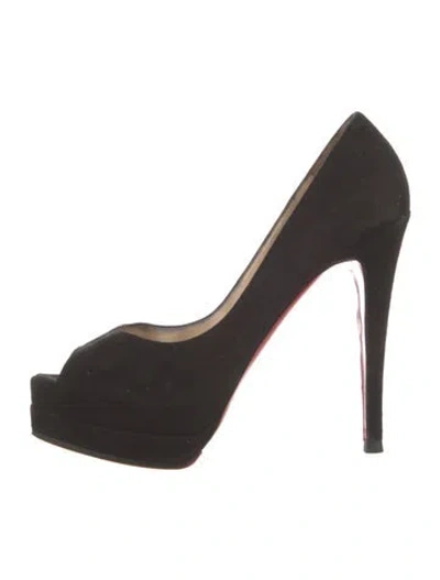 Pre-owned Christian Louboutin Suede Pumps In Black