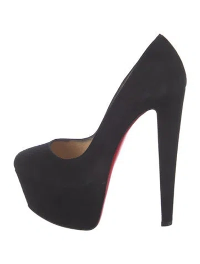 Pre-owned Christian Louboutin Suede Pumps In Blue