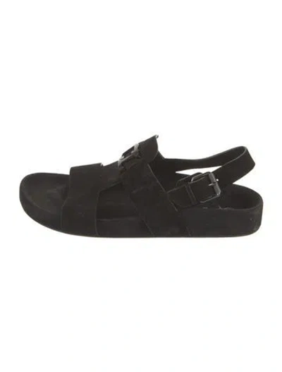 Pre-owned Christian Louboutin Suede Sandals In Black