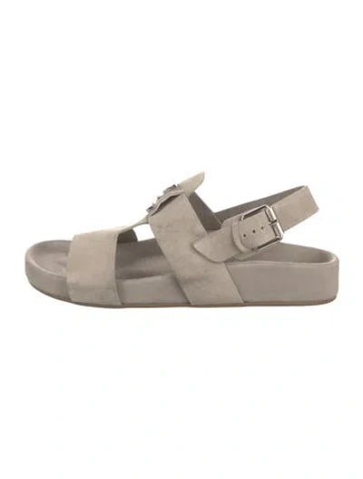 Pre-owned Christian Louboutin Suede Sandals In Neutral