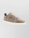 Christian Louboutin Suede Sneakers With Round Toe And Rubber Sole In Multi