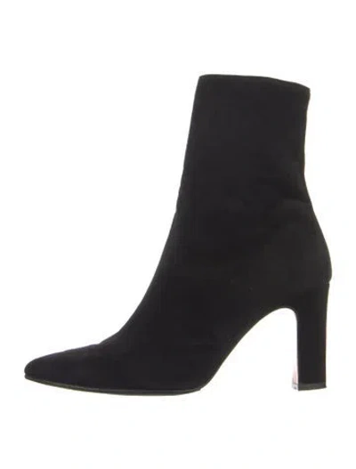 Pre-owned Christian Louboutin Suede Sock Boots In Blue