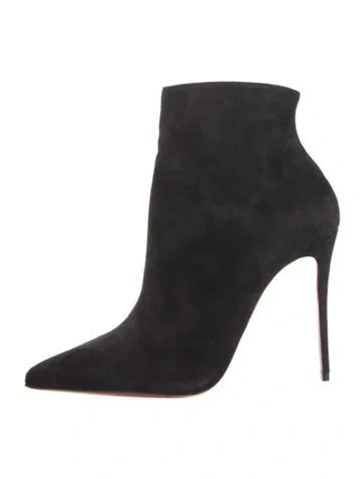 Pre-owned Christian Louboutin Suede Sock Boots In Blue