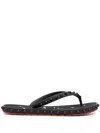 Christian Louboutin Studded Rubber Sole Open Toe Sandals In Black