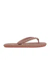 Christian Louboutin 'studded Open Toe Flat Sole Sandals' In Brown