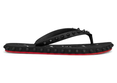 Pre-owned Christian Louboutin Super Loubi Flip Donna Flat (women's) Sneakers In Black