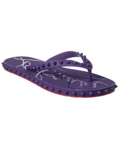 Christian Louboutin Super Loubi Pvc Slides In Jacaranda
