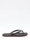 Christian Louboutin Super Loubi Flip Flops In Black