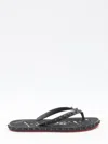 Christian Louboutin Super Loubi Flip Flops In Black