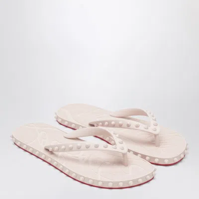 CHRISTIAN LOUBOUTIN SUPER LOUBI FLIP-FLOPS MILK COLOURED