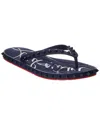 Christian Louboutin Super Loubi Rubber Flip Flop In Blue