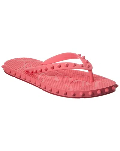 Christian Louboutin Super Loubi Rubber Flip Flop In Pattern