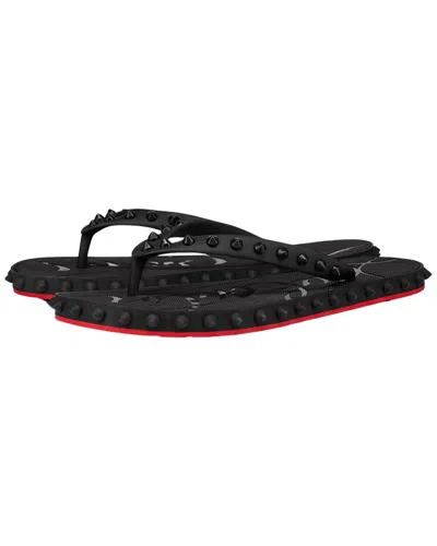 Christian Louboutin Super Loubi Rubber Sandal In Black