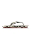 Shop Christian Louboutin Super Loubi Studded Rubber Flip Flop Sandals In Multi