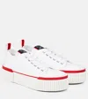 Christian Louboutin Super Pedro Flatform Sneakers 40 In White