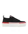 Christian Louboutin Low Top Sneakers Flatform Sole In Black