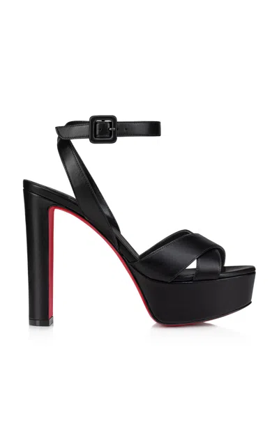 Christian Louboutin Supramariza 130mm Leather Sandals In Black