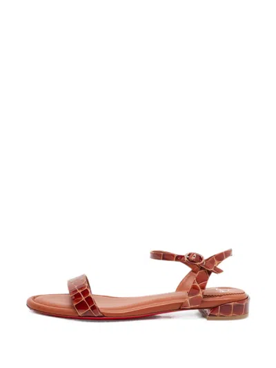 Pre-owned Christian Louboutin Sweet Jane Heeled Sandals In Brown