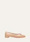 Christian Louboutin Sweet Jane Leather Red Sole Ballerina Flats In Blush