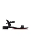 Christian Louboutin Sweet Jane Leather Sandals In Black