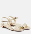 Christian Louboutin Sweet Jane Red Sole Ankle-strap Sandals In Gold