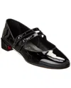 Christian Louboutin Sweet Jane Patent Mary Jane Flat In Black