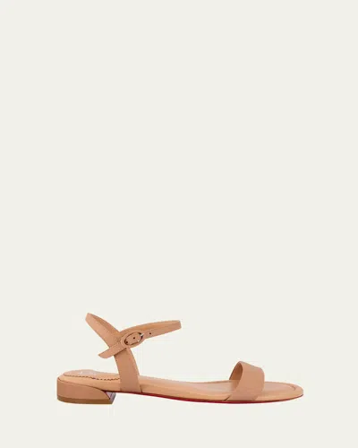 Christian Louboutin Sweet Jane Red Sole Ankle-strap Sandals In Blush