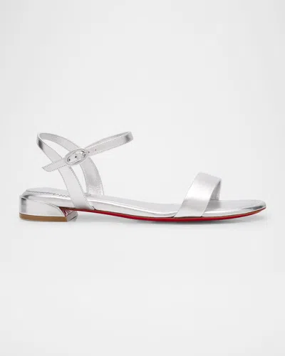 Christian Louboutin Sweet Jane Red Sole Metallic Sandals