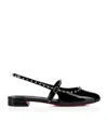 Christian Louboutin Woman Ballet Flats Black Size 11 Leather In Black