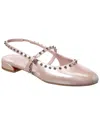 Christian Louboutin Sweet Janispikes Patent Slingback Flat In Pink