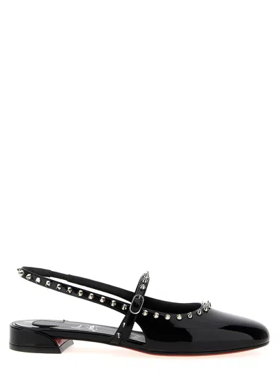 Christian Louboutin 'sweet Janispikes' Slingbacks In Black