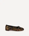 Christian Louboutin Sweetie Jane Leopard Calf Hair Red Sole Ballerina Flats In Multi