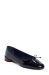 Christian Louboutin Sweetie Jane Bow Ballet Flat In Blue