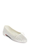Christian Louboutin Sweetie Jane Crystal Embellished Ballerina Flat In Version Ivory