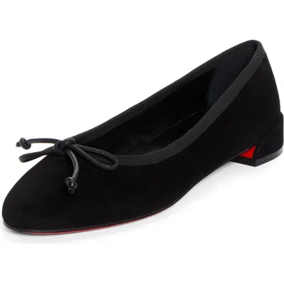 Christian Louboutin Sweetie Jane Veau Velours Ballet Flats In Brown