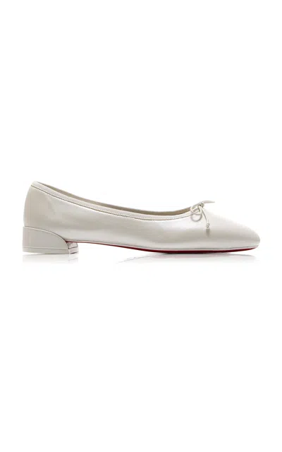 Christian Louboutin Sweetie Jane Leather Ballet Flats In White