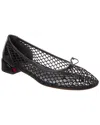 Christian Louboutin Sweetie Jane 20 Patent Leather-trimmed Fishnet Ballet Flats