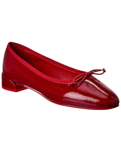 Christian Louboutin Sweetie Jane Red Soft Patent Ballerinas In Loubi/lin Loubi