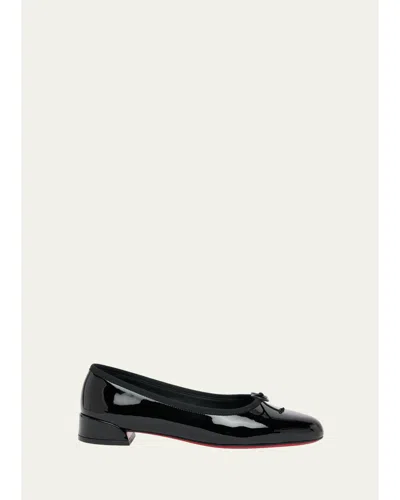 Christian Louboutin Sweetie Jane Patent Leather Ballerina Flats In Black