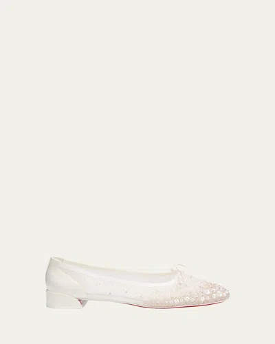 CHRISTIAN LOUBOUTIN SWEETIE JANE SPARKLING BALLERINA PUMPS