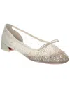 Christian Louboutin Sweetie Jane Sparkling Mesh Ballerina Flat In Multi