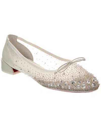 Christian Louboutin Sweetie Jane Sparkling Mesh Ballerina Flat In Multi
