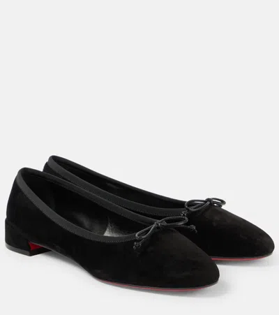 CHRISTIAN LOUBOUTIN SWEETIE JANE SUEDE BALLET FLATS