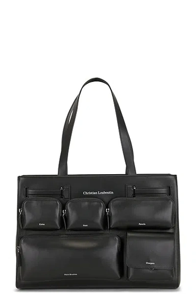 Christian Louboutin Tactical Multi-pocket Tote In Black