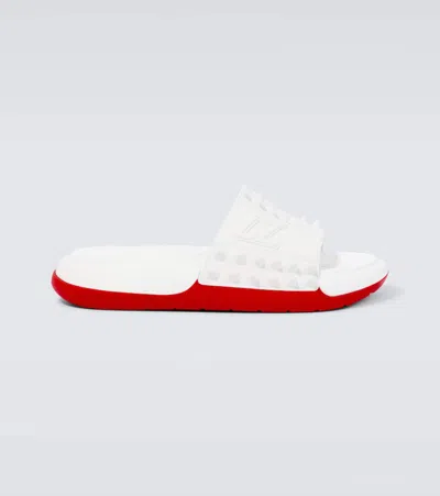 Christian Louboutin Take It Easy缀饰凉鞋 In White