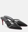 Christian Louboutin Tatoosh 70 Studded Leather Mules In Black