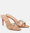 Christian Louboutin Tatoosh 85 Spiked Leather Mules In Brown