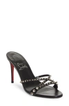 Christian Louboutin Tatoosh Spike Slide Sandal In Black