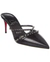 Christian Louboutin Tatoosh 70 Studded Leather Mules In Black
