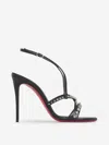 Christian Louboutin Tatooshka Spikes Red Sole Ankle-strap Sandals In Strappy Stud Details